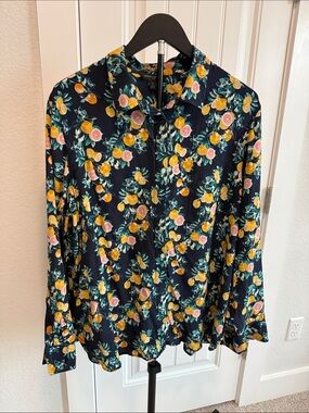 Banana Republic Citrus  Silk Button Down